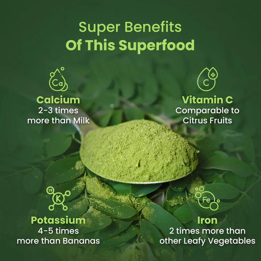 🌿 Herbal Cares Organic Moringa Leaf Powder